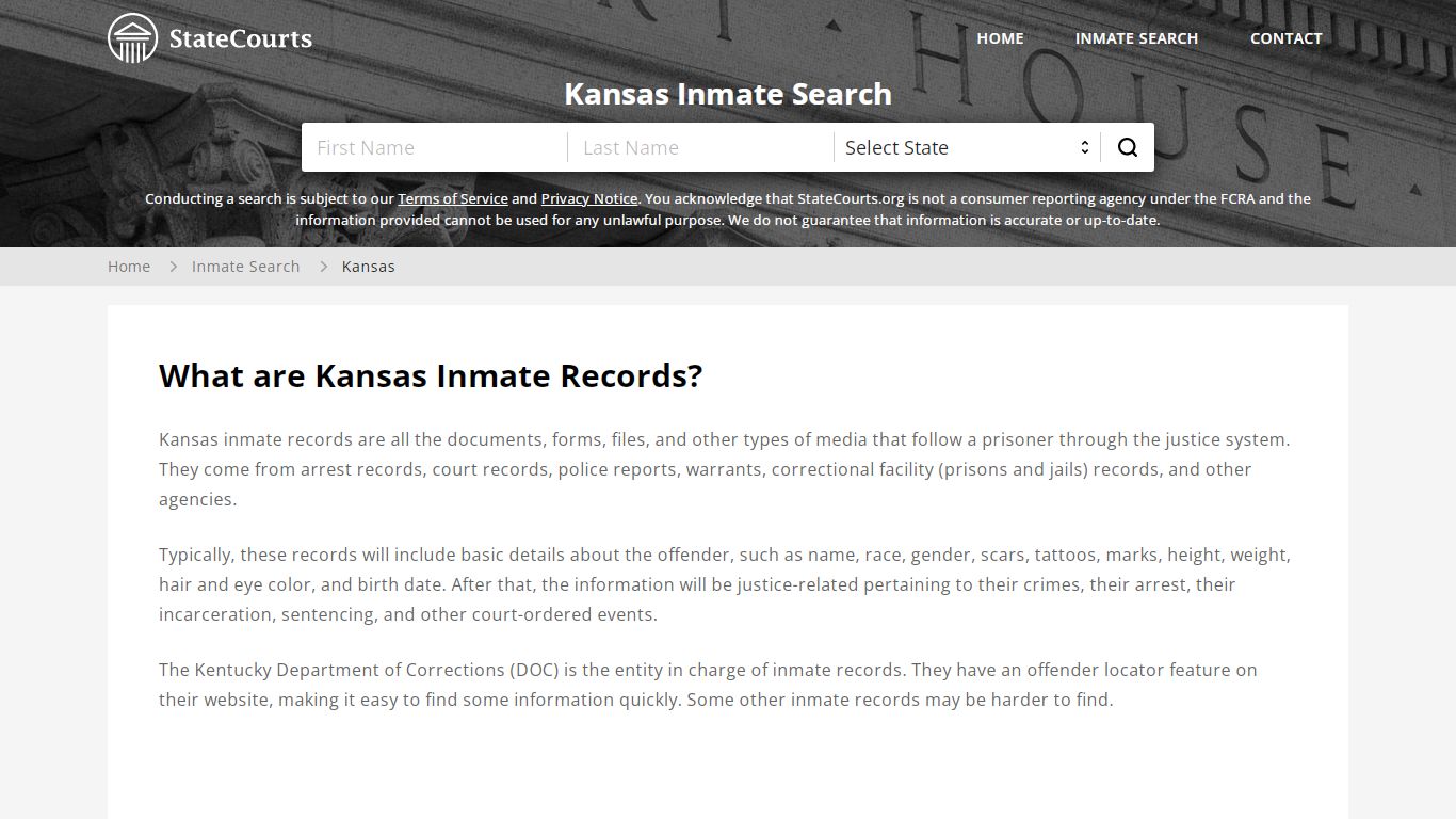 Kansas Inmate Search, Prison and Jail Information ...
